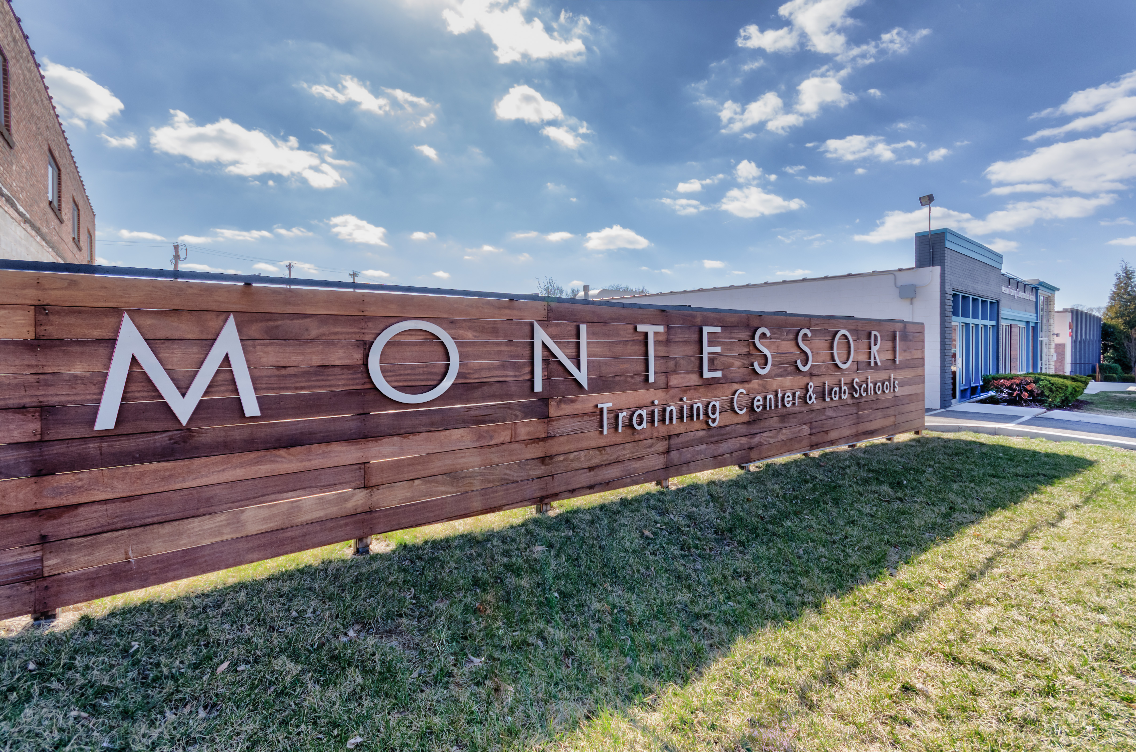 Montessori Training Center + Elementary Lab School at Grand Center signage